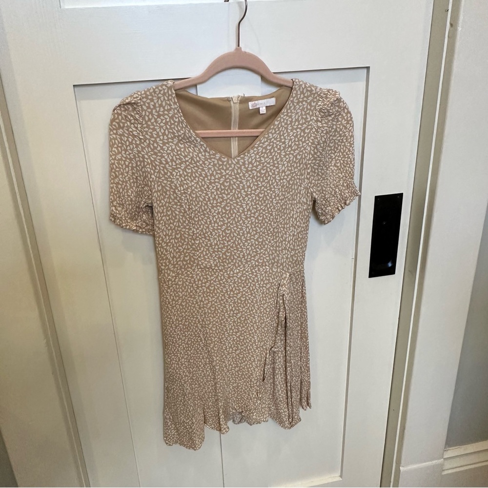 GB Girls Beige Patterned Dress